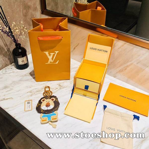 高仿 LV 夏季新款 老花獅子鑰匙圈 包吊飾件