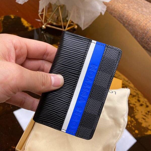 頂級高仿lv卡包名片夾水波紋口袋錢夾