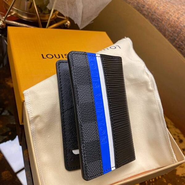 頂級高仿lv卡包名片夾水波紋口袋錢夾
