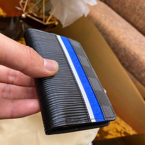 頂級高仿lv卡包名片夾水波紋口袋錢夾