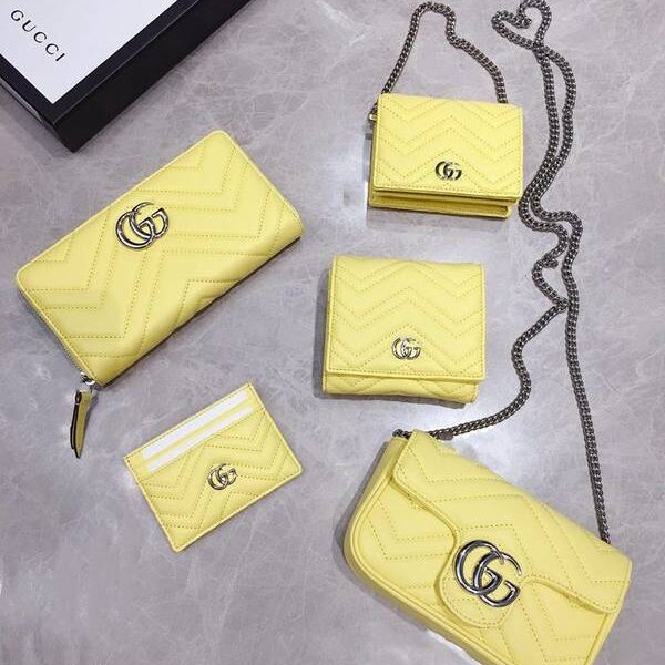 奢侈品1：1Gucci短錢包,零錢包Gucci2020春夏馬卡龍新色～短式錢包 零錢包 雙G相連 輕巧可愛最時尚 598629 xxqb10264