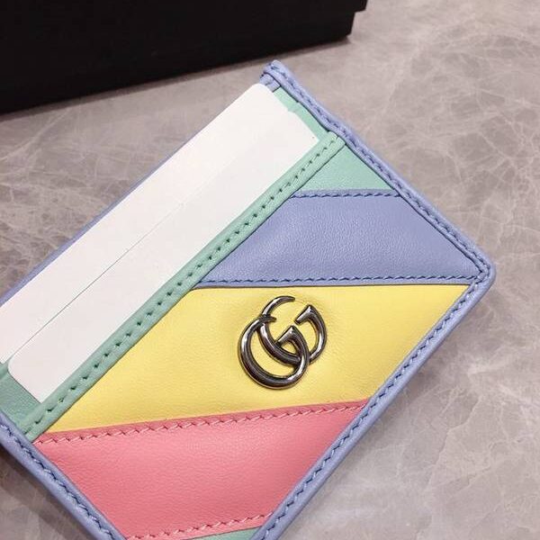 高仿精品Gucci卡包名片夾Gucci2020春夏馬卡龍新色 卡包名片夾雙G相連 型號：443127 xxqb10266
