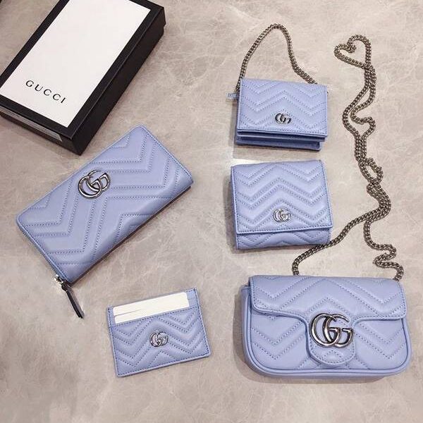 原單A貨Gucci卡包名片夾Gucci2020春夏馬卡龍新色 卡包名片夾雙G相連 型號：443127 xxqb10267