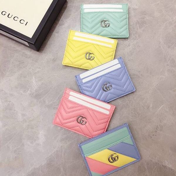 原單A貨Gucci卡包名片夾Gucci2020春夏馬卡龍新色 卡包名片夾雙G相連 型號：443127 xxqb10267