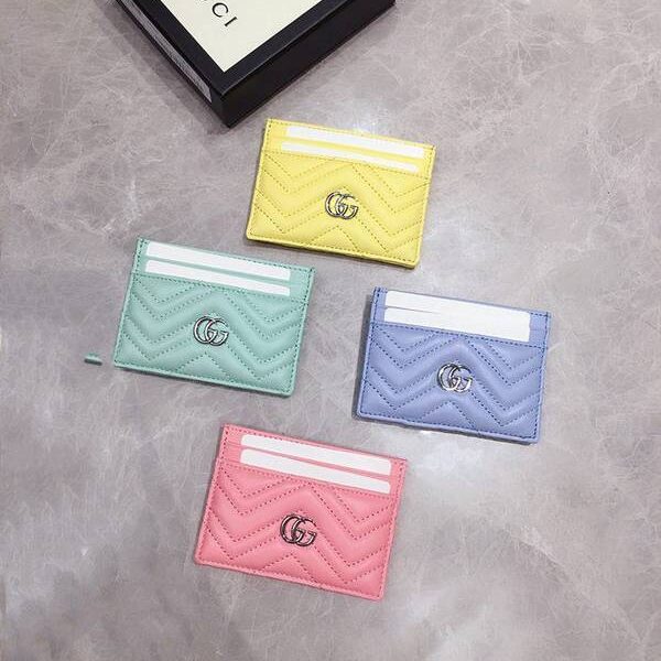 原單1：1Gucci卡包名片夾Gucci2020春夏馬卡龍新色 卡包名片夾雙G相連 型號：443127 xxqb10269