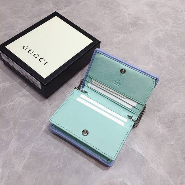a貨Gucci卡包名片夾Gucci2020春夏馬卡龍新色 卡包名片夾 配可拆卸鏈條 625693 xxqb10271