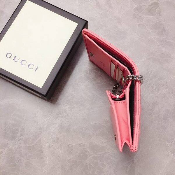 高仿Gucci卡包名片夾Gucci2020春夏馬卡龍新色 卡包名片夾 配可拆卸鏈條 625693 xxqb10274