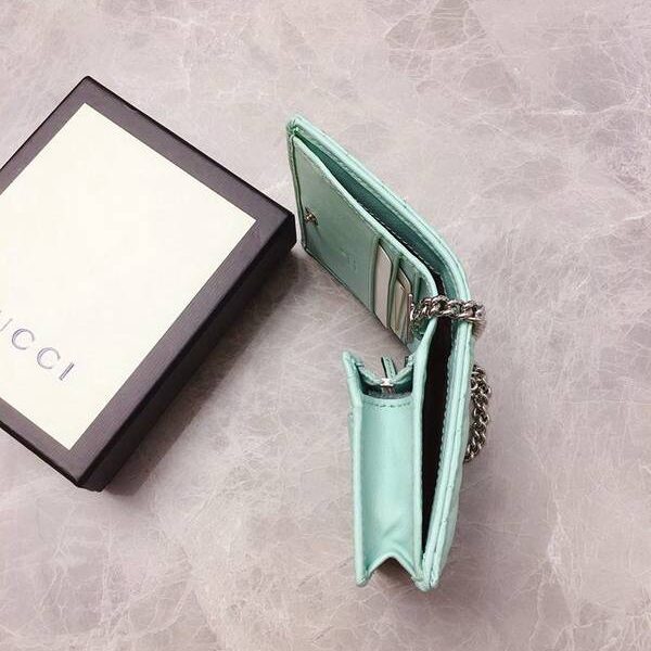 原單Gucci卡包名片夾Gucci2020春夏馬卡龍新色 卡包名片夾 配可拆卸鏈條 625693 xxqb10275