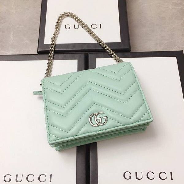 原單Gucci卡包名片夾Gucci2020春夏馬卡龍新色 卡包名片夾 配可拆卸鏈條 625693 xxqb10275
