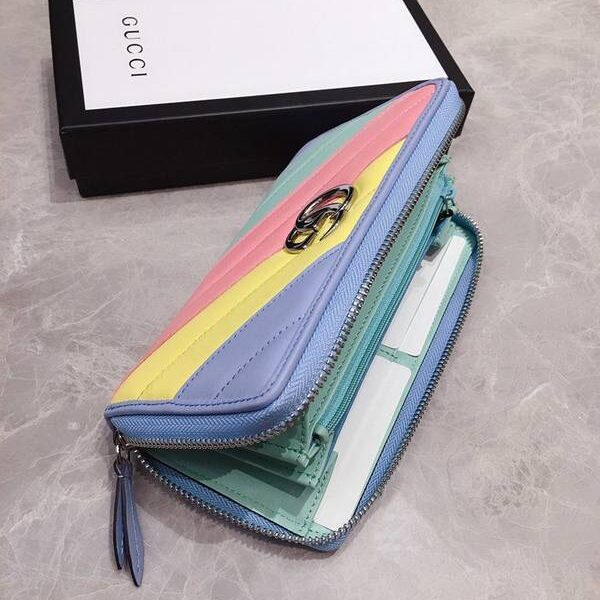 a貨Gucci長錢包,拉鏈錢包Gucci2020春夏馬卡龍新色 長錢包，手拿包,拉鏈錢包 443123xxqb10276