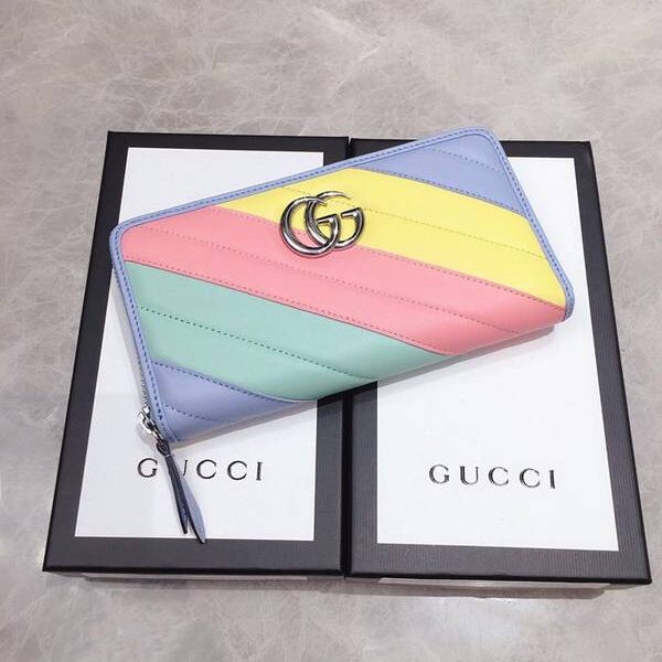 a貨Gucci長錢包,拉鏈錢包Gucci2020春夏馬卡龍新色 長錢包，手拿包,拉鏈錢包 443123xxqb10276