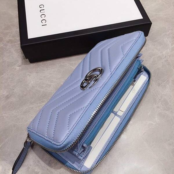 頂級1：1Gucci長錢包,拉鏈錢包Gucci2020春夏馬卡龍新色 長錢包，手拿包,拉鏈錢包 443123xxqb10277
