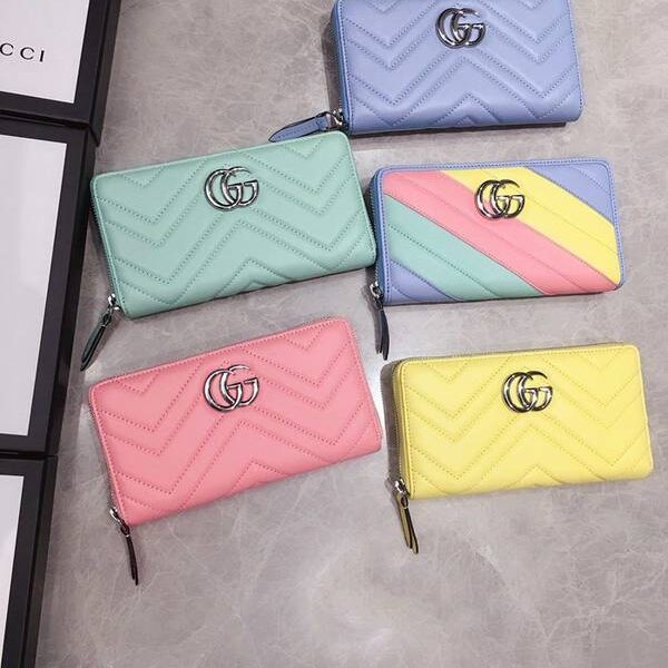 奢侈品Gucci長錢包,拉鏈錢包Gucci2020春夏馬卡龍新色 長錢包，手拿包,拉鏈錢包 443123xxqb10278