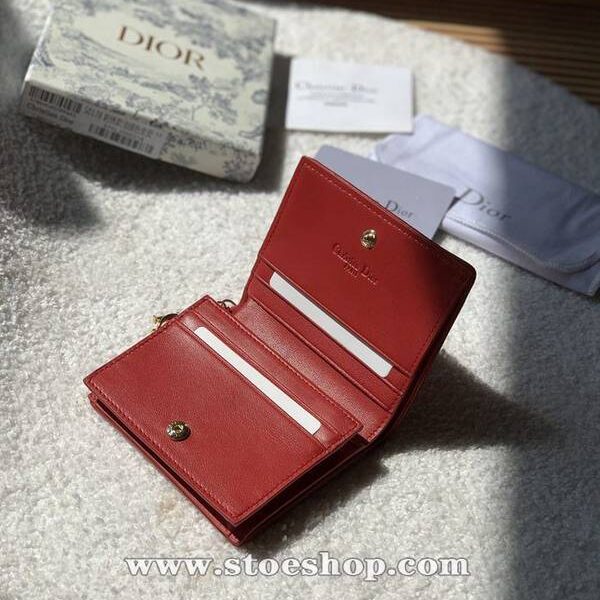 奢侈品1：1dior卡包名片夾Lady Dior綠色藤格紋羊皮革迷你錢包xxqb10309