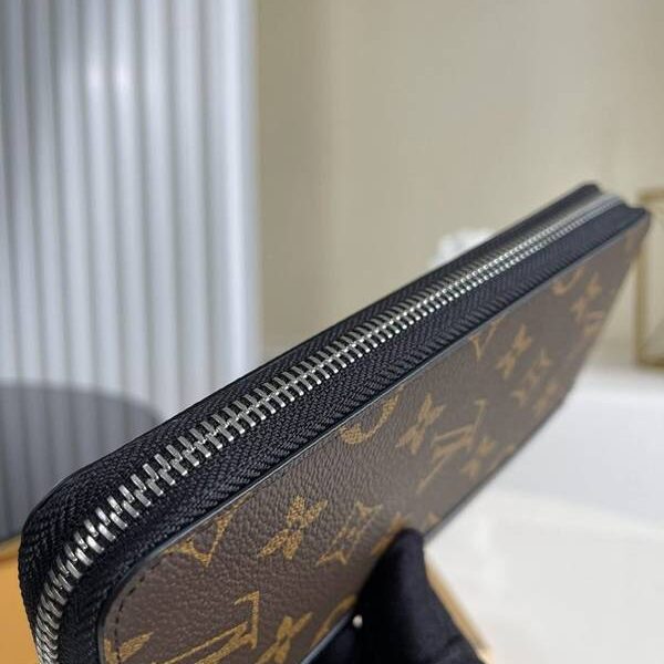 高仿包lv長錢包,拉鏈錢包路易威登M60109 Zippy 拉鏈豎款錢夾 Monogram Macassar 帆布材質 xxqb10481