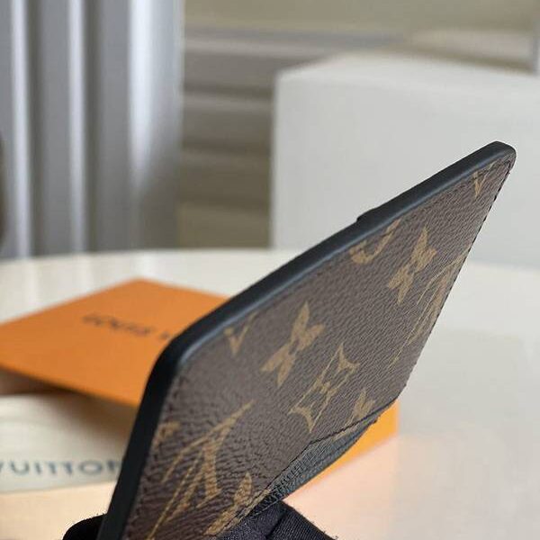 頂級高仿lv名片夾Monogram Macassar帆布