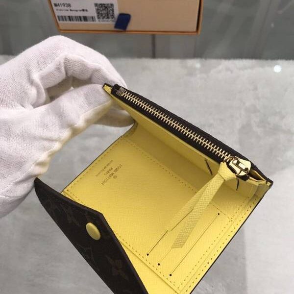 a貨lv短錢包路易威登M41938黃（專櫃貨） 全進口皮料，歐牙拉鏈 xxqb10502