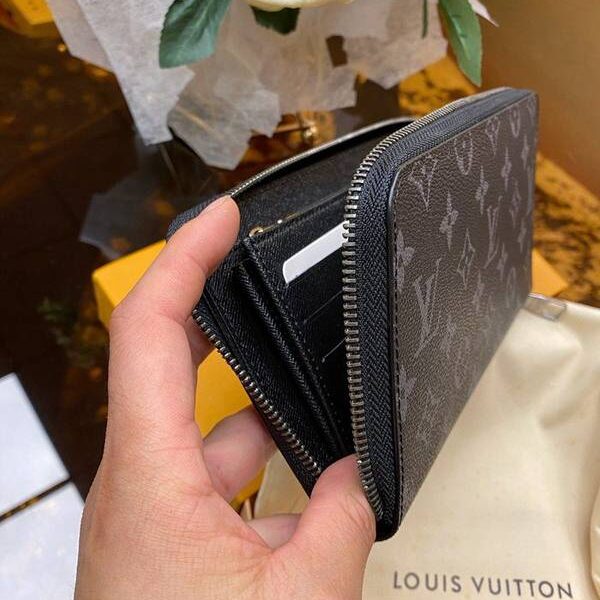 原單a貨lv長錢包,拉鏈錢包路易威登M60002 閃電黑花 Zippy大號錢夾 xxqb10553