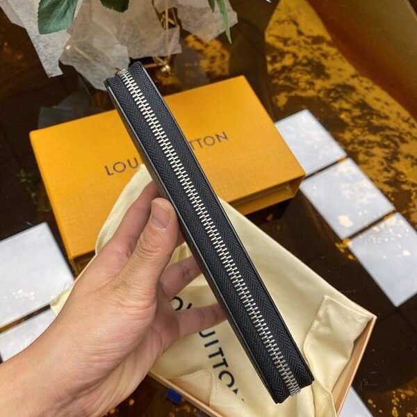 原單奢侈品lv長錢包,拉鏈錢包路易威登N63077 黑格 Zippy大號錢夾 xxqb10554
