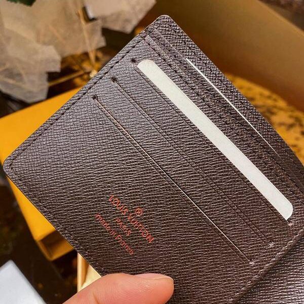 高仿包臺灣lv短錢包路易威登N60895 啡格 短錢夾 xxqb10558