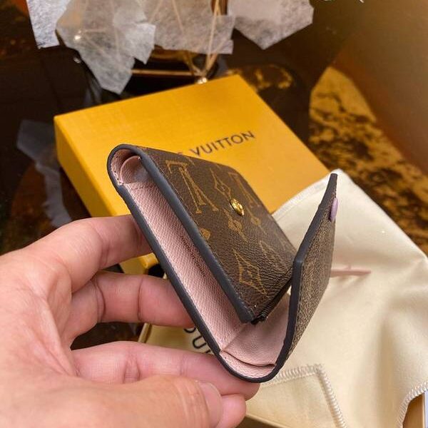 名牌高仿lv短錢包路易威登M62360 粉色 短錢夾 xxqb10559