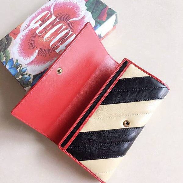 原單A貨gucci長錢包古馳 2019早秋系列煥新詮釋GG Marmont系列長夾錢包 573813 黑，米白，杏拼黑xxqb10606
