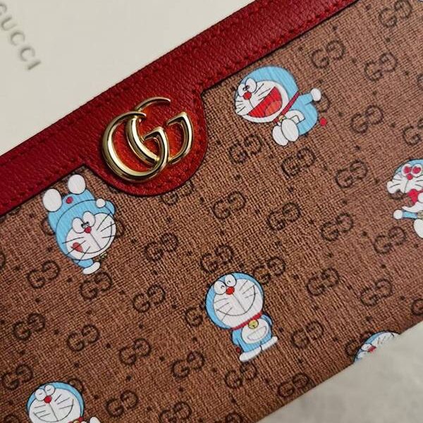 高仿名牌gucci長錢夾哆啦A夢