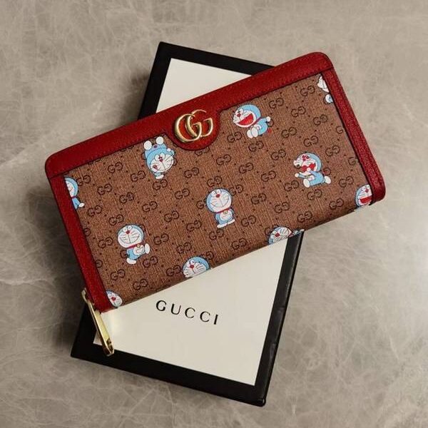 高仿名牌gucci長錢夾哆啦A夢