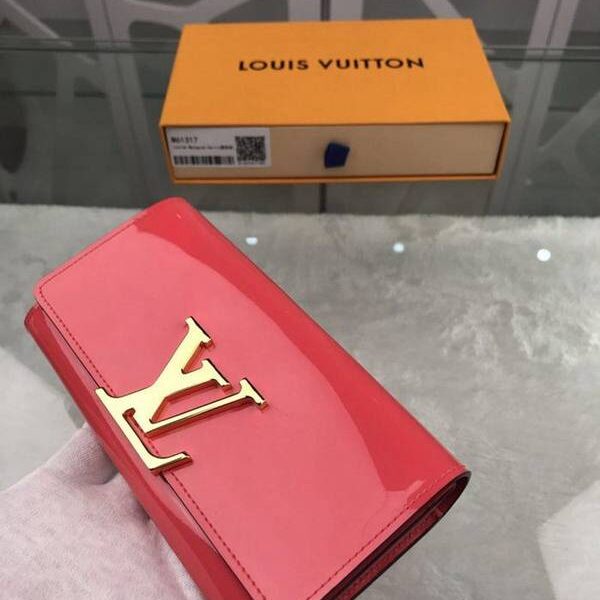 頂級原單lv長錢包路易威登M61317荔枝粉海外特供（專櫃貨）鏡面小牛皮材質的優雅錢夾 xxqb10702