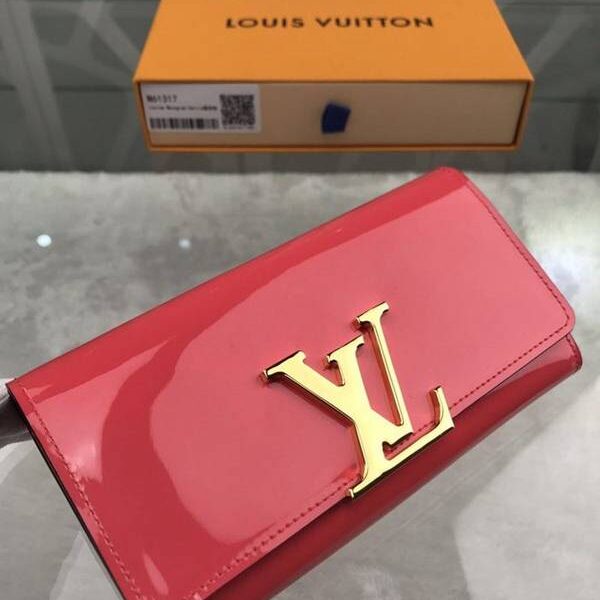 頂級原單lv長錢包路易威登M61317荔枝粉海外特供（專櫃貨）鏡面小牛皮材質的優雅錢夾 xxqb10702