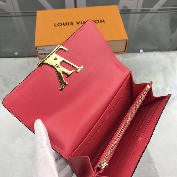 頂級原單lv長錢包路易威登M61317荔枝粉海外特供（專櫃貨）鏡面小牛皮材質的優雅錢夾 xxqb10702