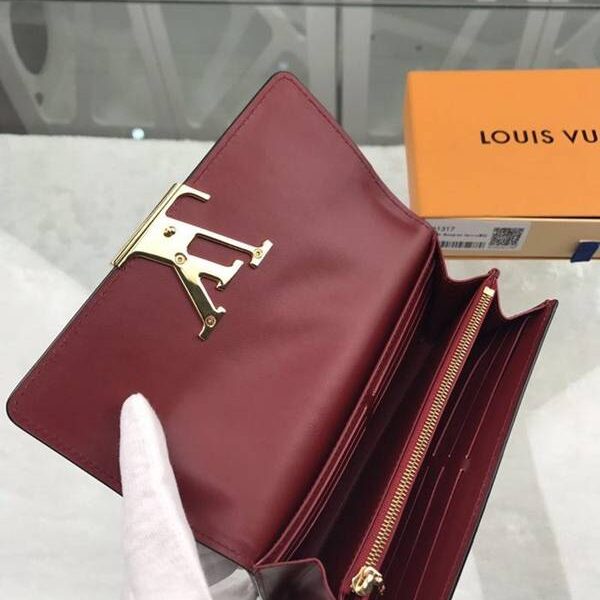 最高等級lv長錢包路易威登M61317棗紅海外特供（專櫃貨）鏡面小牛皮材質的優雅錢夾 xxqb10703