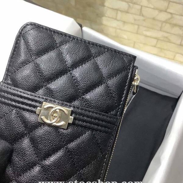 高仿精品chanel手機包挎包chanel 2020新品 經典款進口羊皮和球紋菱格紋雙C Boy手機包 卡包 1482xxqb10926