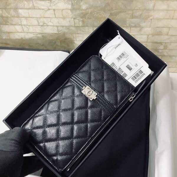 頂級高仿chanel手機包挎包chanel 2020新品 經典款進口羊皮和球紋菱格紋雙C Boy手機包 卡包 1482xxqb10927