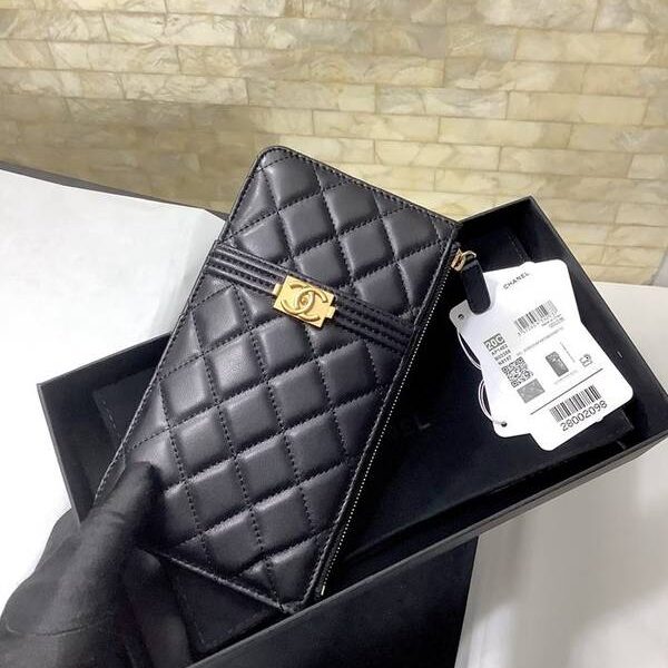 最高等級chanel手機包挎包chanel 2020新品 經典款進口羊皮和球紋菱格紋雙C Boy手機包 卡包 1482xxqb10929