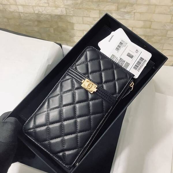 最高等級chanel手機包挎包chanel 2020新品 經典款進口羊皮和球紋菱格紋雙C Boy手機包 卡包 1482xxqb10929