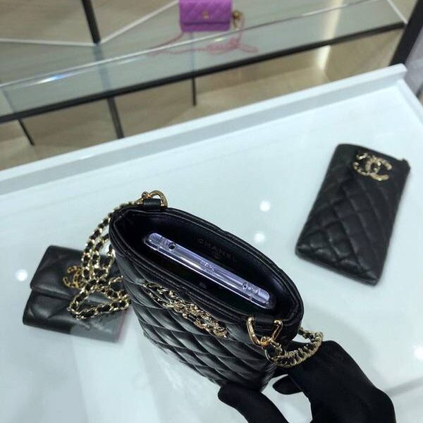 高仿精品批發chanel手機包挎包chanel 秋冬新款 必備單品 全新雙 手機包 AP1836Yxxqb10932