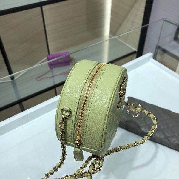 奢侈品a貨chanel挎包chanel 2020秋冬款圓餅鏈條包 魚子醬牛皮 尺寸12cm AP1805Yxxqb10938