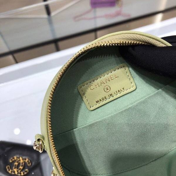 奢侈品a貨chanel挎包chanel 2020秋冬款圓餅鏈條包 魚子醬牛皮 尺寸12cm AP1805Yxxqb10938