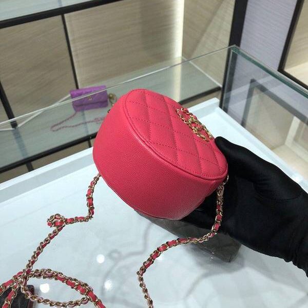 高仿精品chanel挎包chanel 2020秋冬款圓餅鏈條包 魚子醬牛皮 尺寸12cm AP1805Yxxqb10939