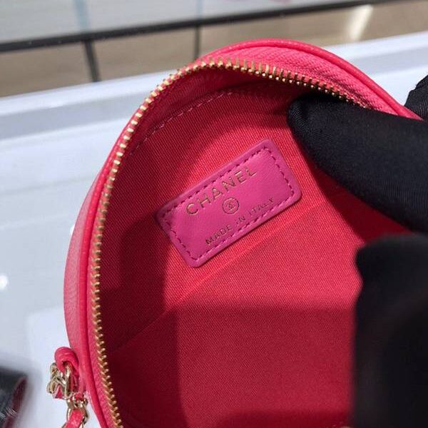 高仿精品chanel挎包chanel 2020秋冬款圓餅鏈條包 魚子醬牛皮 尺寸12cm AP1805Yxxqb10939