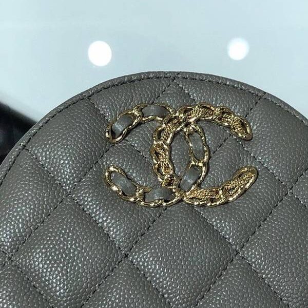 高仿包包chanel挎包chanel 2020秋冬款圓餅鏈條包 魚子醬牛皮 尺寸12cm AP1805Yxxqb10940