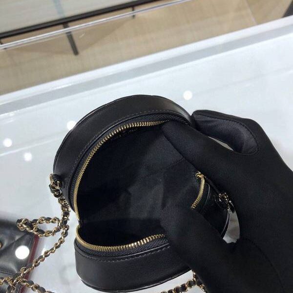高仿網臺灣chanel挎包chanel 2020秋冬款圓餅鏈條包 魚子醬牛皮 尺寸12cm AP1805Yxxqb10941