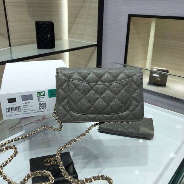 高仿精品chanel挎包chanel 2020秋冬最新款woc 魚子醬牛皮 19cm AP1794Yxxqb10944