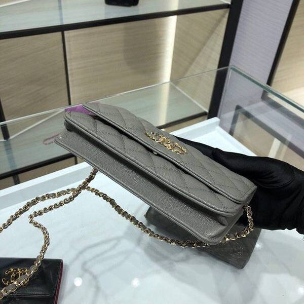 高仿精品chanel挎包chanel 2020秋冬最新款woc 魚子醬牛皮 19cm AP1794Yxxqb10944