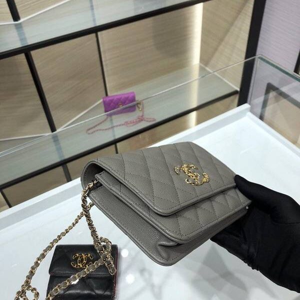 高仿精品chanel挎包chanel 2020秋冬最新款woc 魚子醬牛皮 19cm AP1794Yxxqb10944