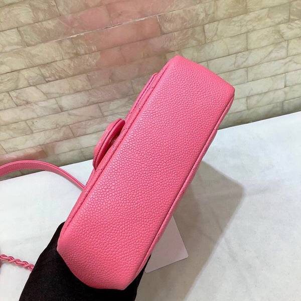 高仿包包批發chanel挎包chanel2020春夏Flap mini 魚子醬牛皮方胖子xxqb11075