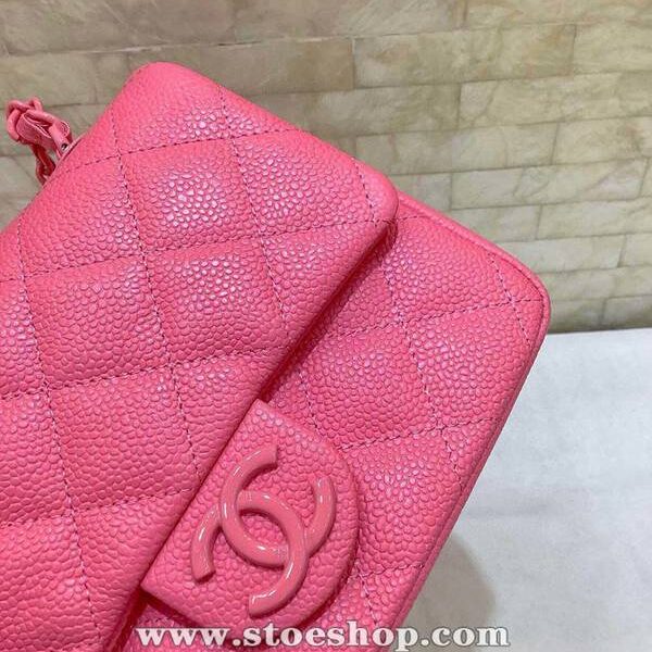 高仿包包批發chanel挎包chanel2020春夏Flap mini 魚子醬牛皮方胖子xxqb11075