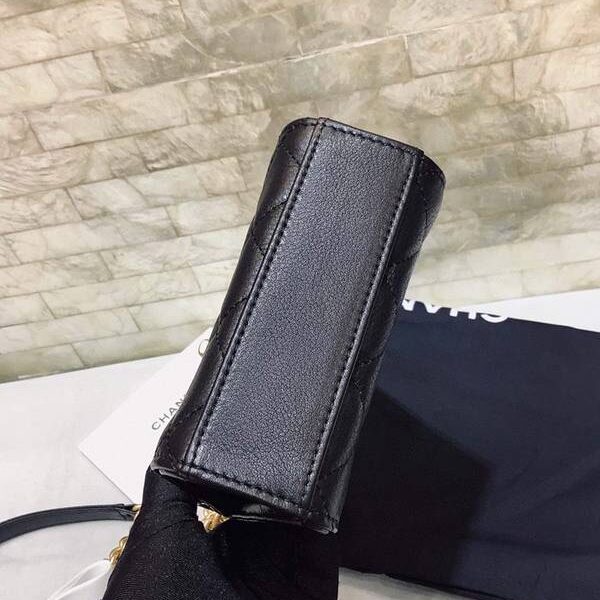 a貨chanel手機包挎包chanel 2020新款限量款春款珍珠扣手機包牛皮菱格紋手機包相機包斜垮鏈條包 xxqb11081