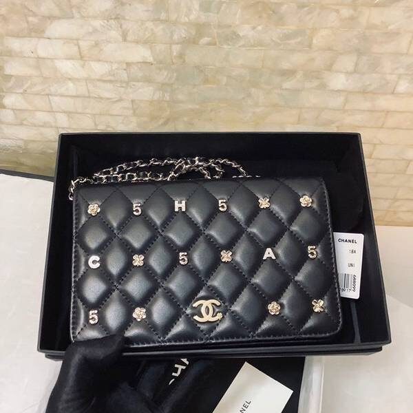 最高等級chanel挎包chanel 20新款 限量招財包 羊皮菱格徽章鏈條 woc單肩斜挎xxqb11087